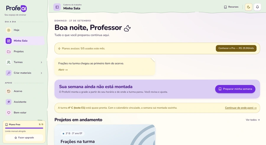 A Minha Sala com um recado real do Companheiro: Frações na turma chegou ao primeiro item do acervo, com a ação Abrir
